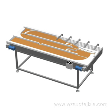 Muti-track arranging botte buffer table for conveyor